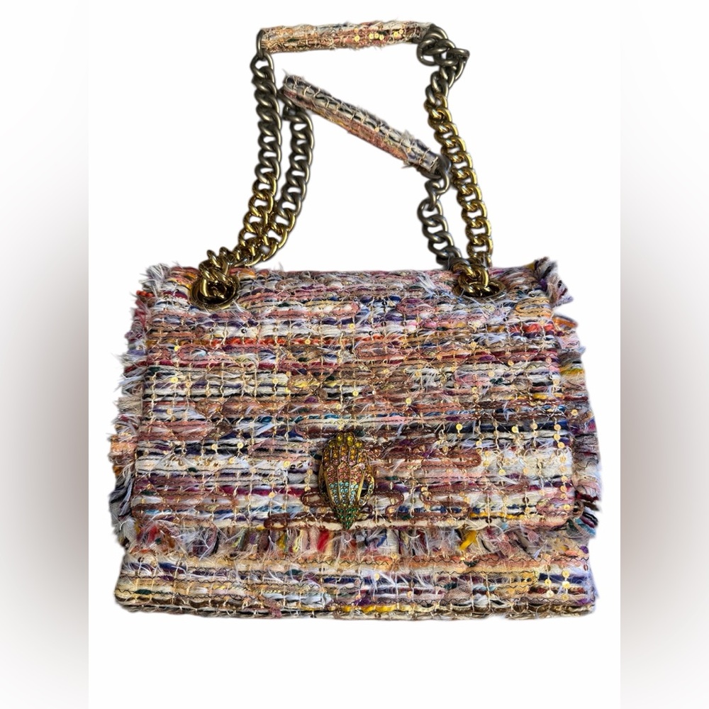 Kurt Geiger Multicolor Tweed Chain Strap Bag